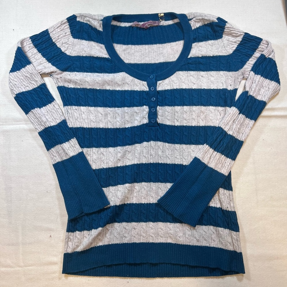 CI SONO Stripped Sweater | Blue and Gray | L